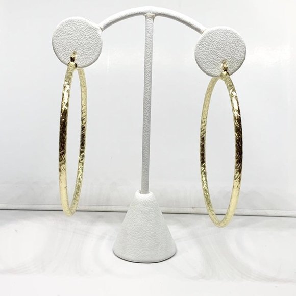 Gold hoops, Gold jewelry, Earrings, Gold Filled, Large hoops, round - Picture 5 of 6